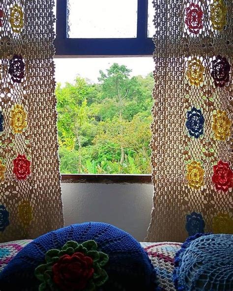 cortina de crochê - sobremesa de abacaxi
